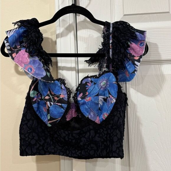 NWT Loveshack Fancy bustier. Natura Top Glowing Sea - Picture 1 of 5